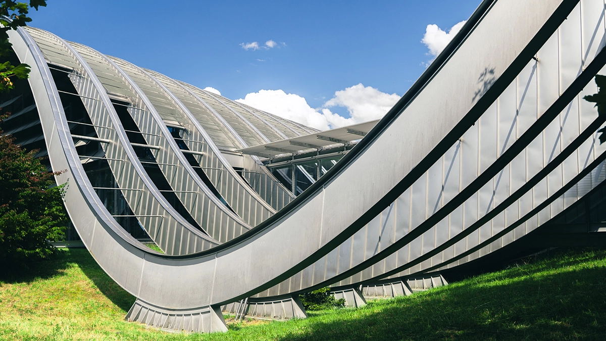Architectural detail at the Paul Klee Center in Bern.